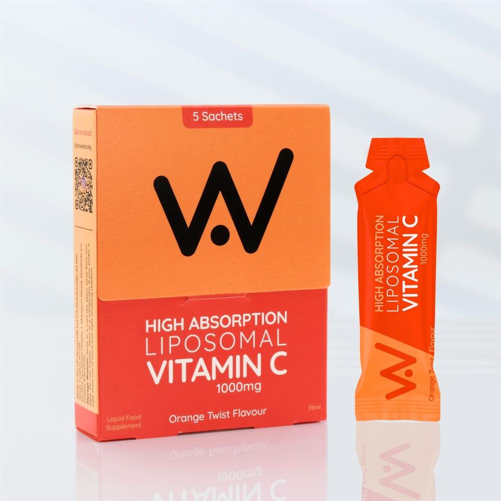 Well Actually_Vitamin C 1000mg Liposomal Liquid - 5 Sachet Pack - Orange Twist