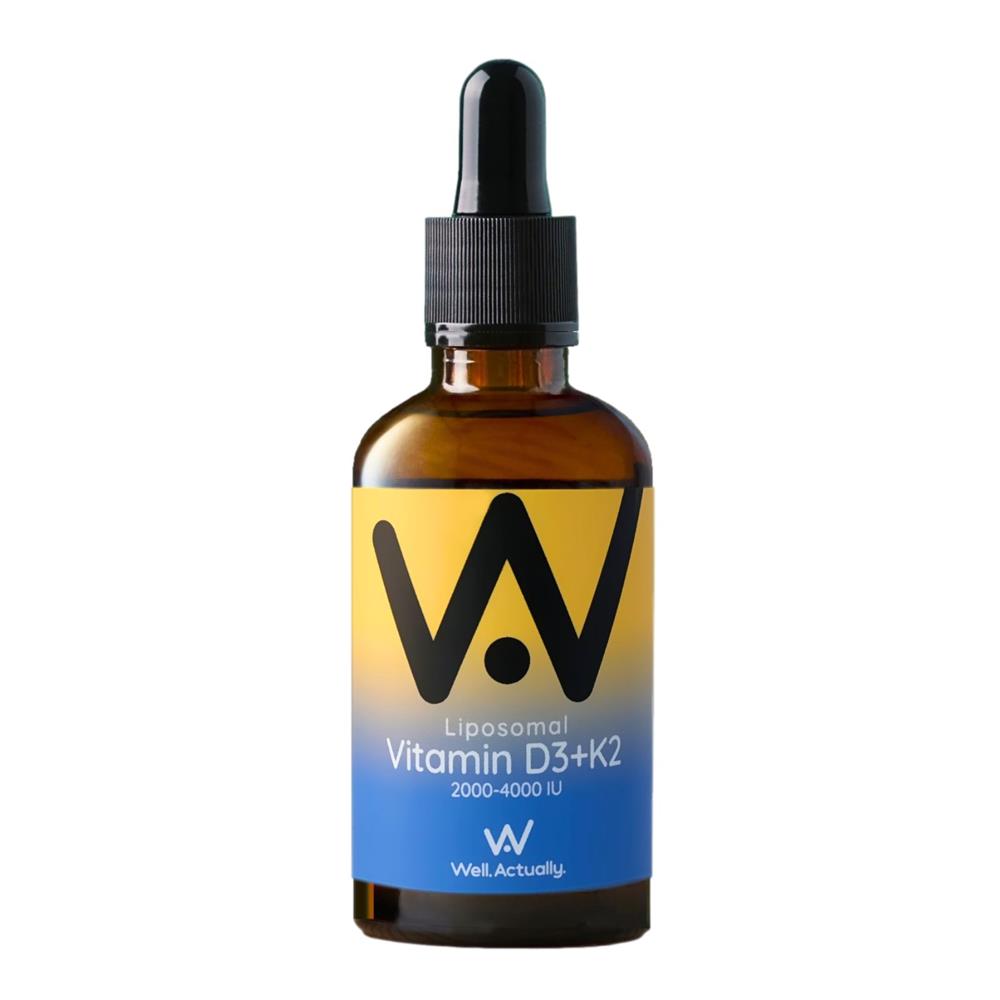 Well Actually_Liposomal Vitamin D3 + K2 - Dropper 2000-4000IU - Summer Citrus