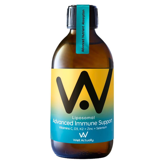 Well Actually_Liposomal Adv. Immune Support: C+Zn+Sel+D3+K2 Tropical Zest 250ml