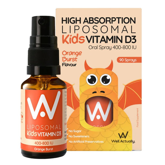 Well Actually_Children Liposomal Vit D Spray - Orange Burst - 90 Sprays - 400IU