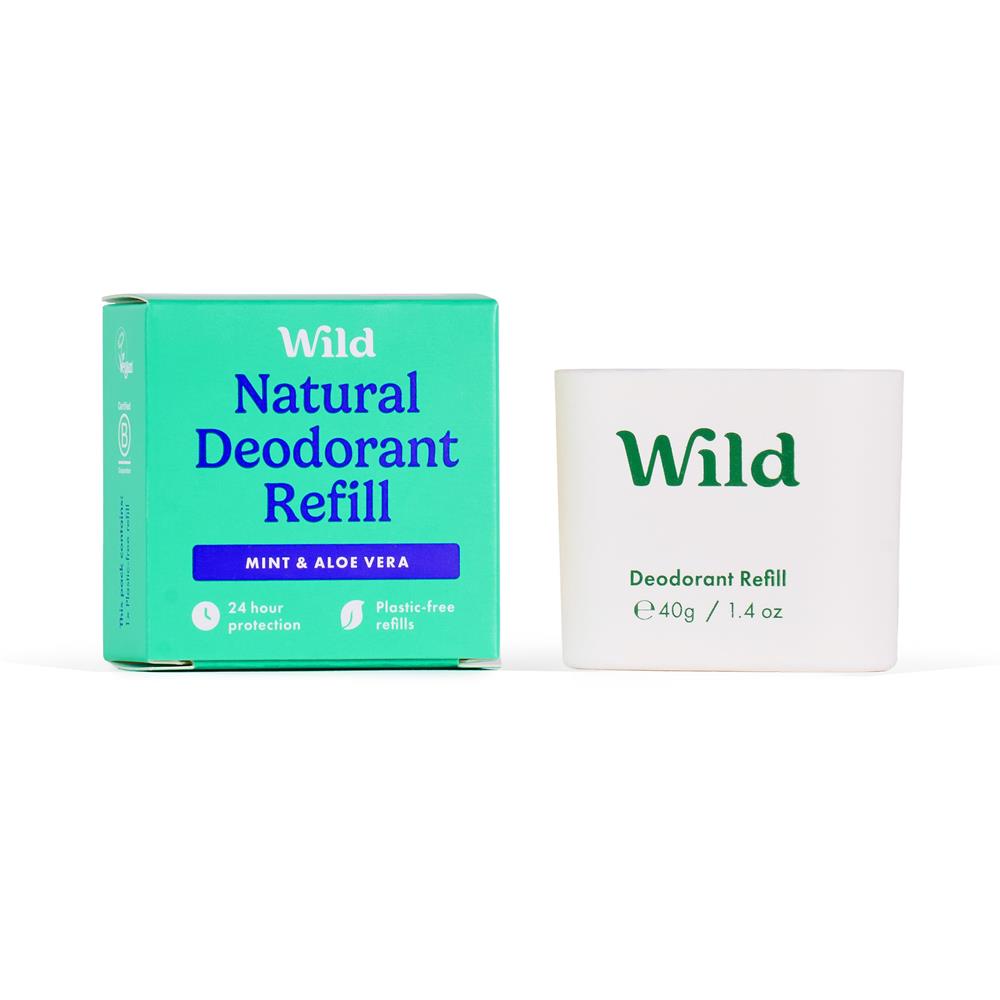 Wild_Men's Mint & Aloe Vera Deo Refill 40g-pack of 2