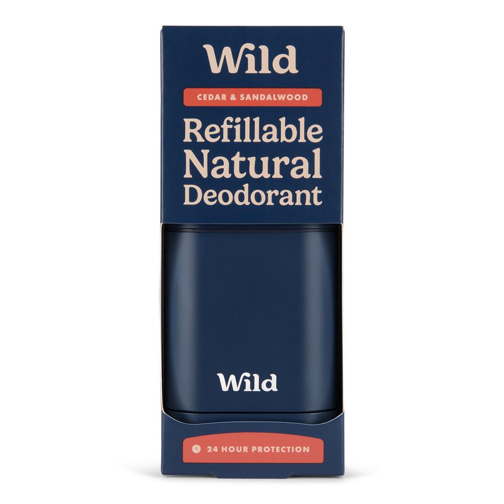 Wild_Men's Navy Case and Cedar & Sandalwood Deo 40g