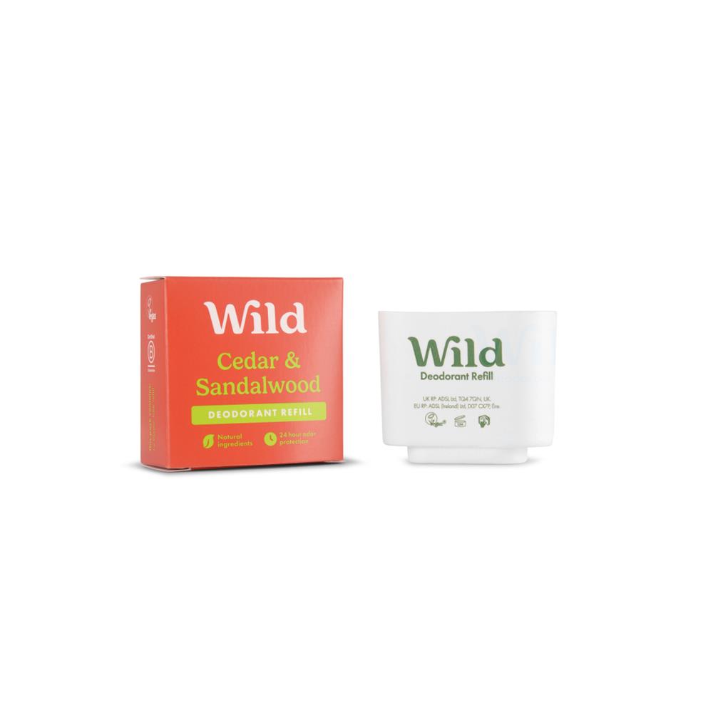 Wild_Men's Cedar & Sandalwood Deo Refill 40g-pack of 2