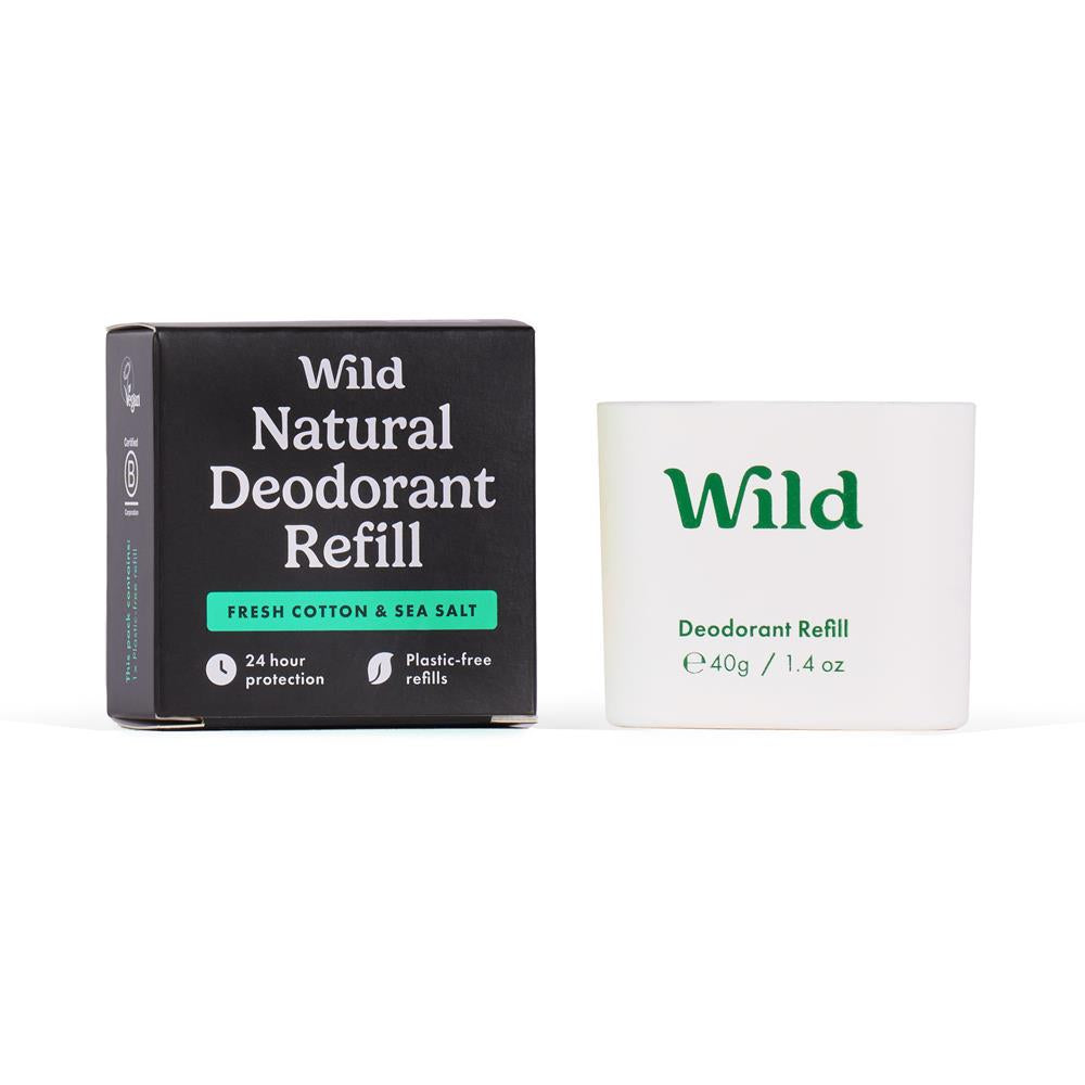 Wild_Men's Fresh Cotton & Sea Salt Deo Refill 40g