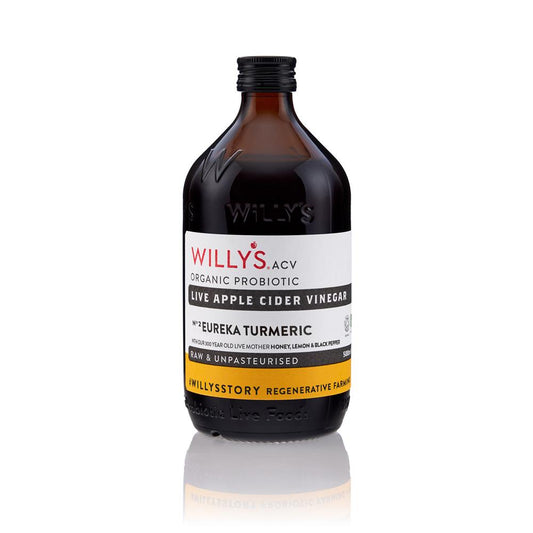 Willys_eureka turmeric apple cider vinegar with the live mother