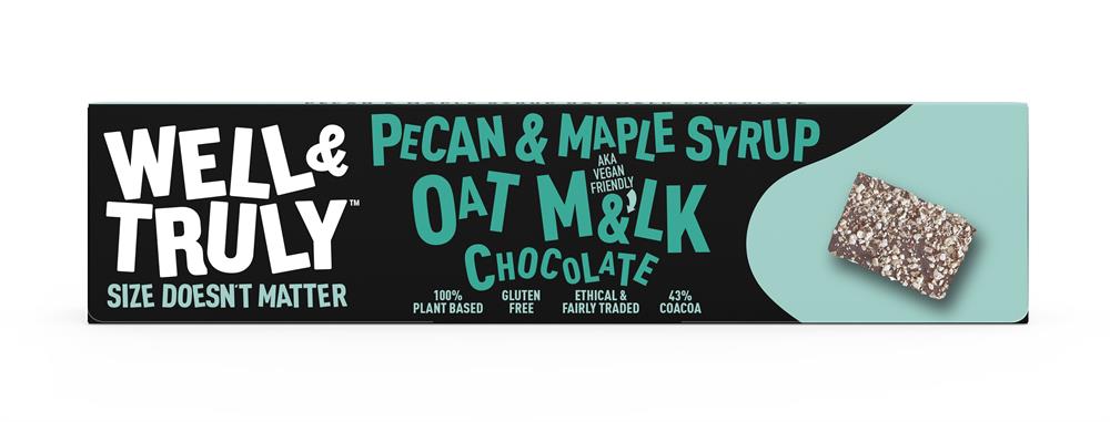 Well and Truly_Oat M&lk Chocolate Pecan & Maple Syrup 30g-pack of 4