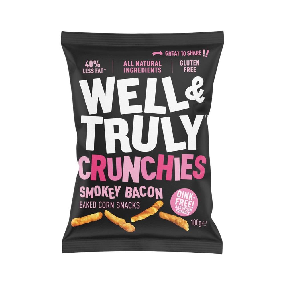 Well and Truly_Well & Truly Crunchies Smokey Bacon Snack 100g-pack of 14