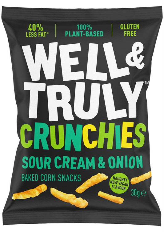 Well and Truly_Sour Cream & Onion Crunchies Snack 30g-pack of 10