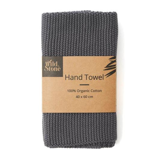 Wild and Stone_Organic Cotton Hand Towel - Slate Grey