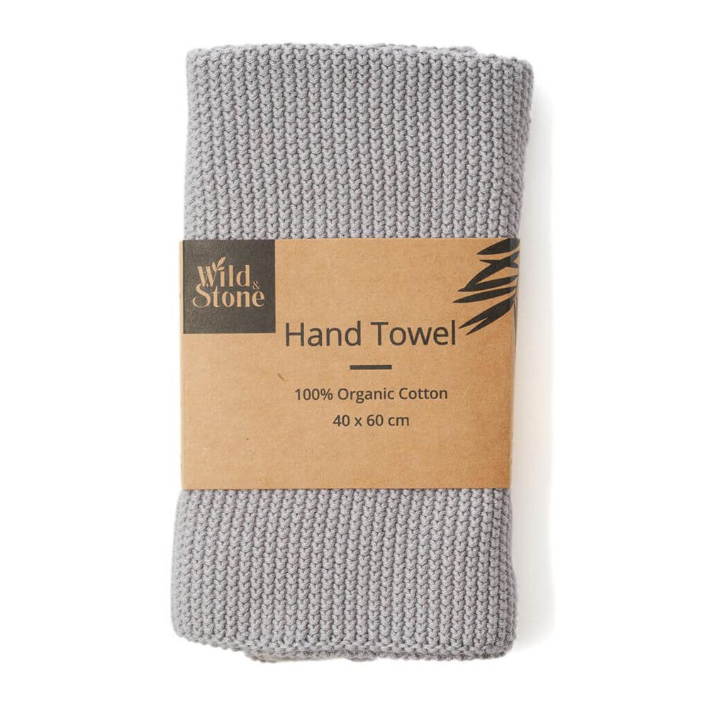 Wild and Stone_Organic Cotton Hand Towel - Dove Grey