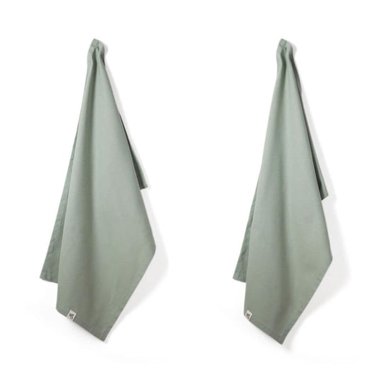 Wild and Stone_Organic Cotton Tea Towels - Set of 2 - Moss Green