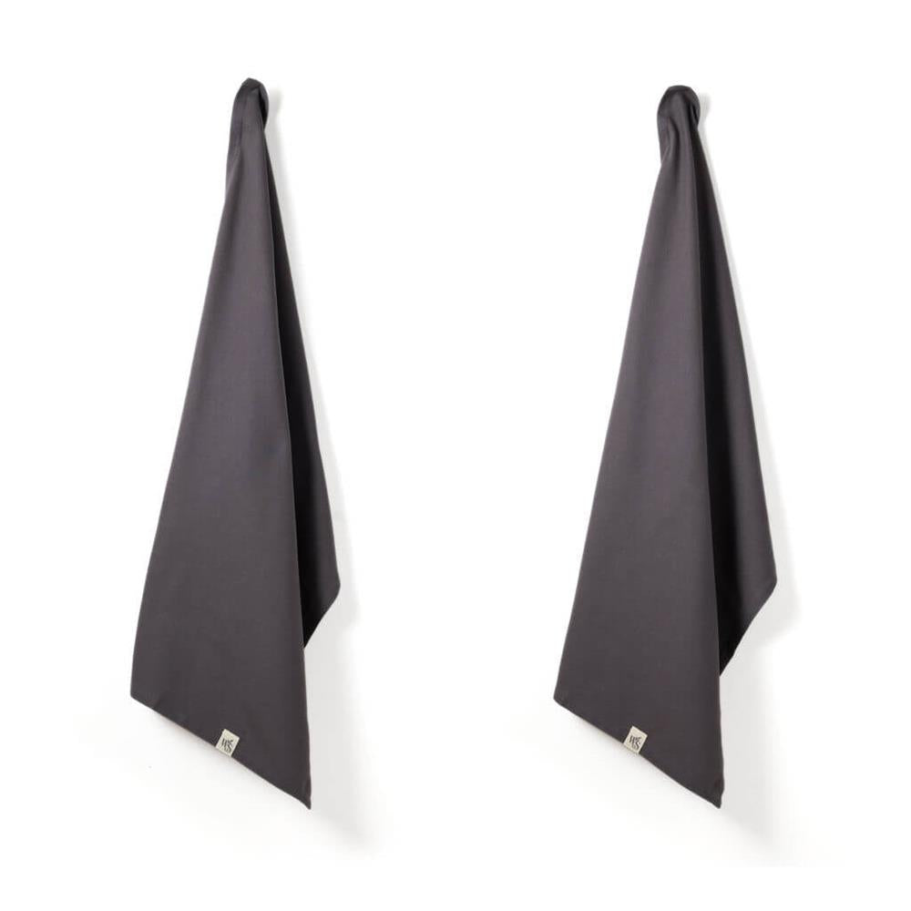 Wild and Stone_Organic Cotton Tea Towels - Set of 2 - Slate Grey