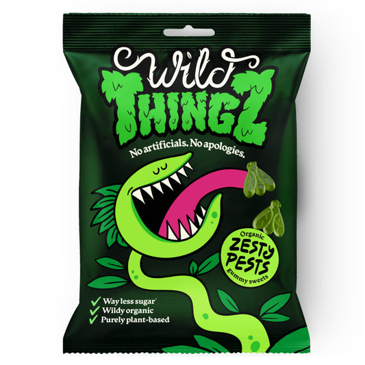 Wild Thingz_Organic & Vegan Sweets Zesty Pests Gummy Sweets 130g