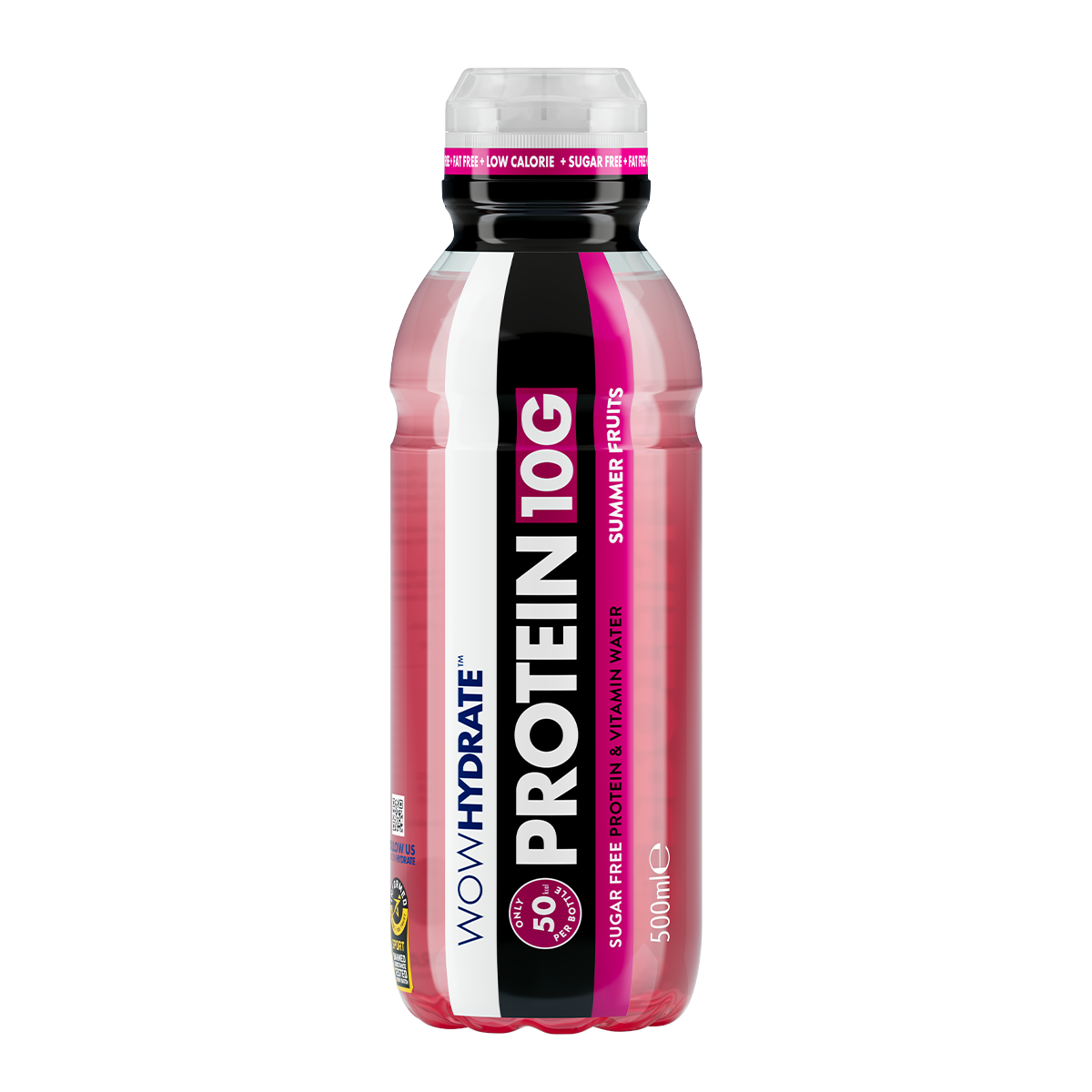 Wow Hydrate Protein Water 12x500ml Summer Fruits