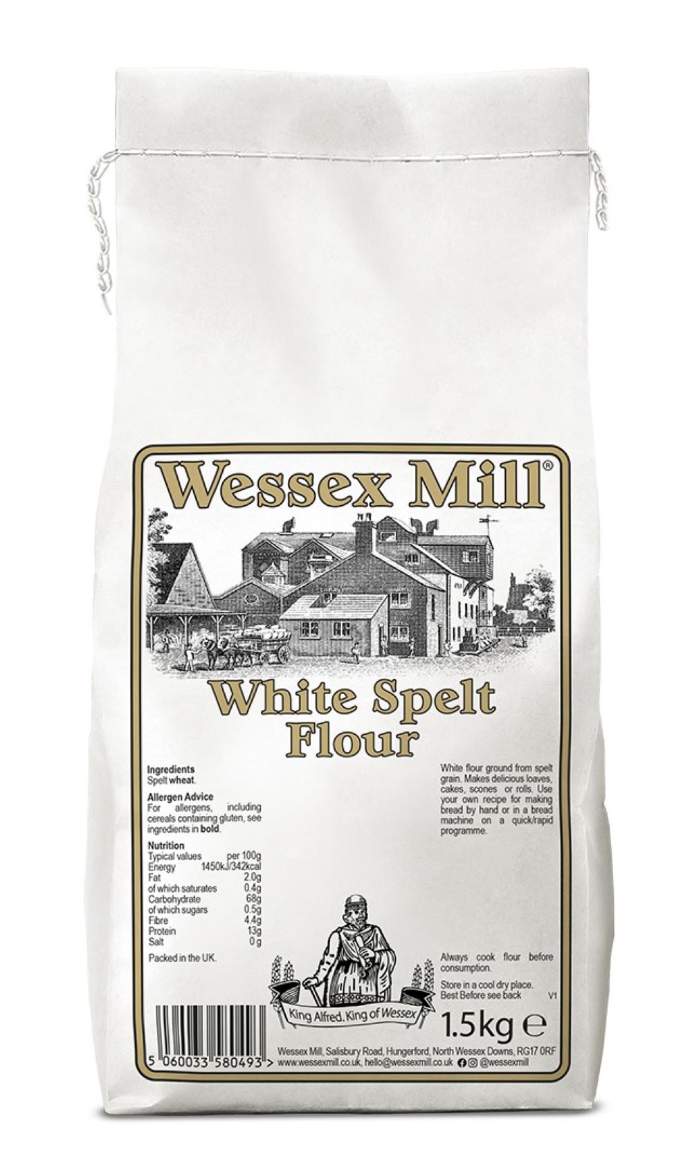 Wessex Mill_White Spelt Flour 1.5Kg-pack of 5