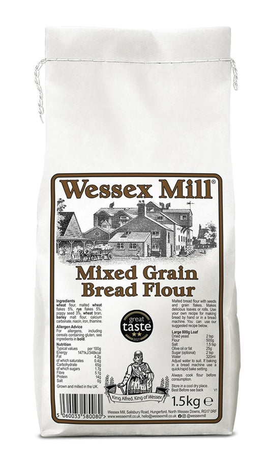 Wessex Mill_Malted Bread Flour With Seeds And Grain Flakes 1.5Kg-pack of 5