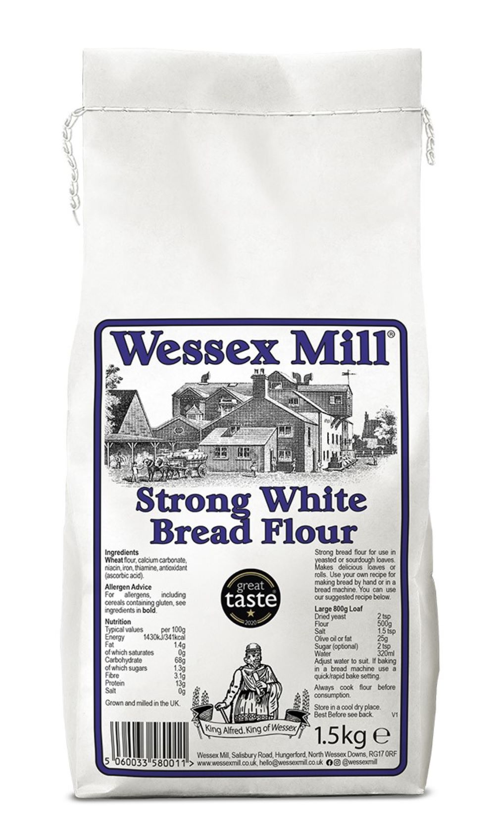Wessex Mill_Strong White Bread Flour 1.5Kg-pack of 5