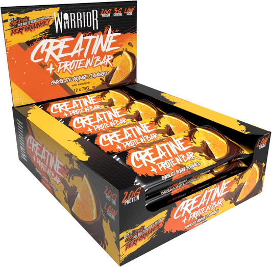 Warrior Creatine Bars 12x75g Chocolate Orange
