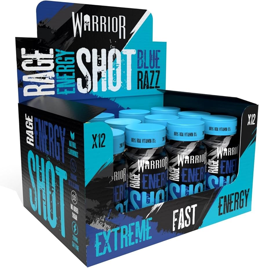 Warrior RAGE Energy Shots 12x60ml Tropical Sourz