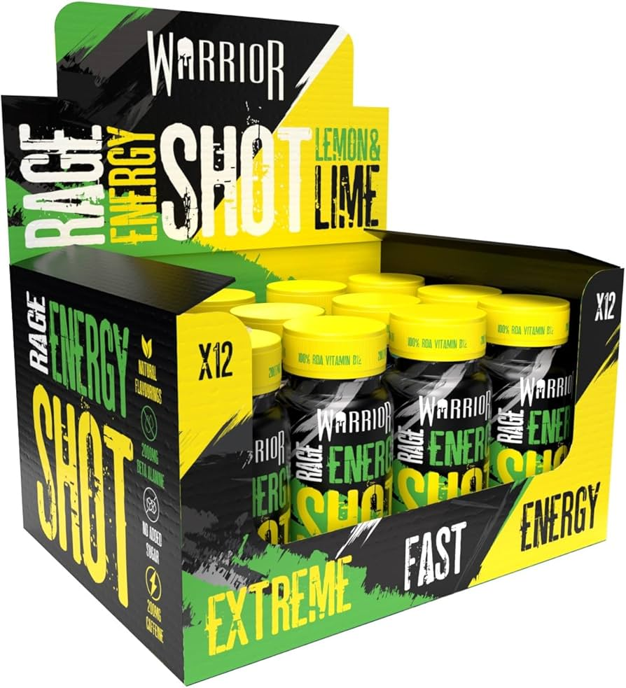 Warrior RAGE Energy Shots 12x60ml Tropical Sourz
