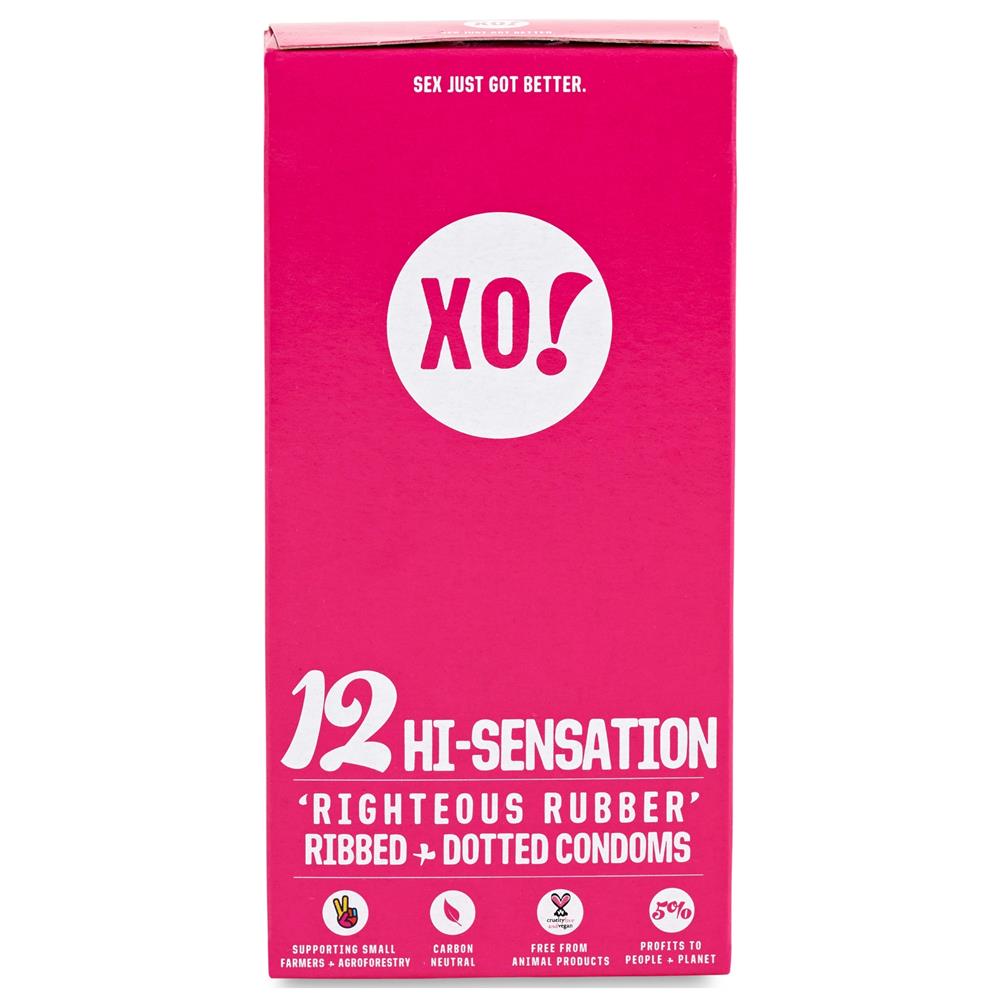 XO!_12 hi-sensation CO2-neutral vegan natural latex condoms