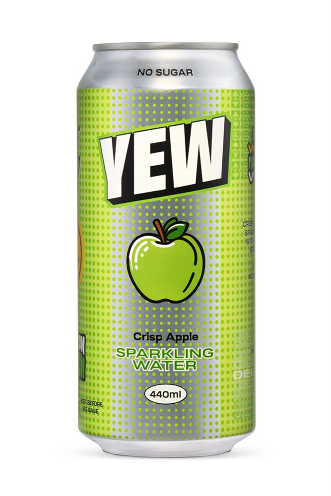 Yew_Crisp Apple Sparkling Water 440ml-Pack of 4