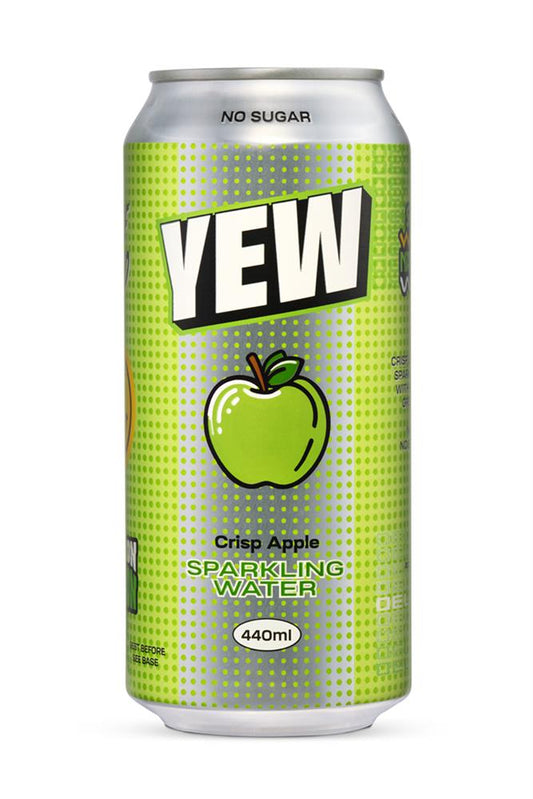 Yew_Crisp Apple Sparkling Water 440ml-Pack of 4