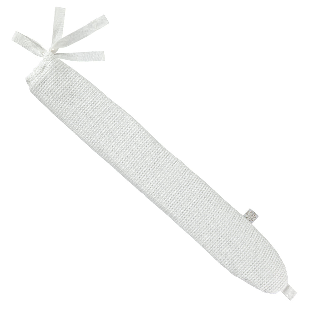 YUYU Bottle_Long Hot Water Bottle Cotton Waffle White - Bottle and cover