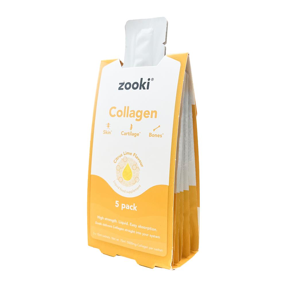 YourZooki_Zooki Marine Collagen 5000mg Citrus Lime - 5x15ml Liquid Sachets