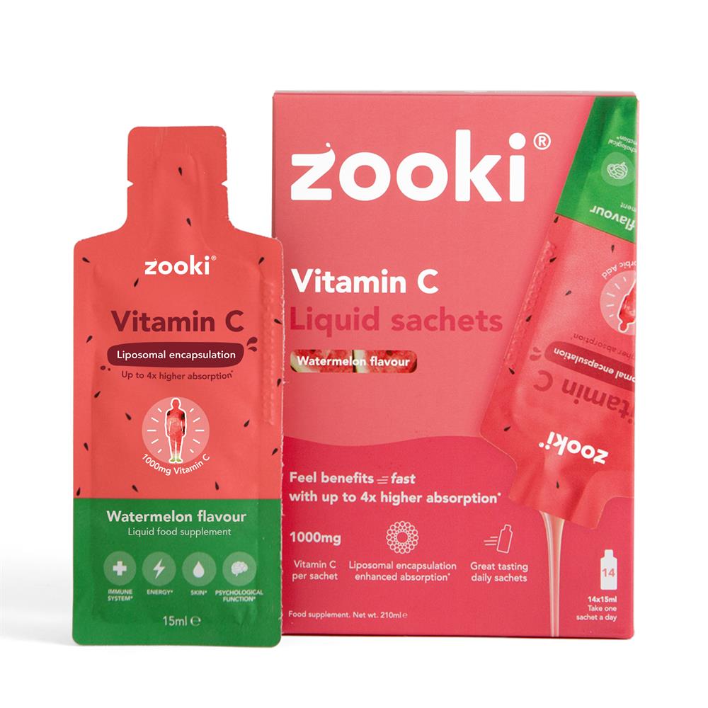 YourZooki_Zooki Liposomal Vitamin C 1000mg Watermelon 14x15ml Sachets