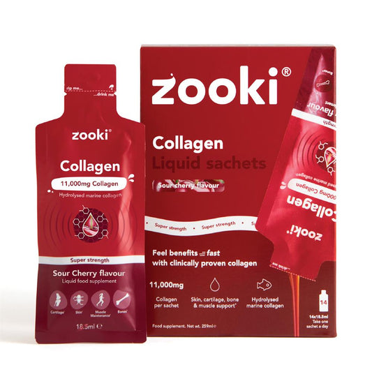 YourZooki_Zooki Marine Collagen 11000mg Cherry - 14x18.5ml Liquid Sachets