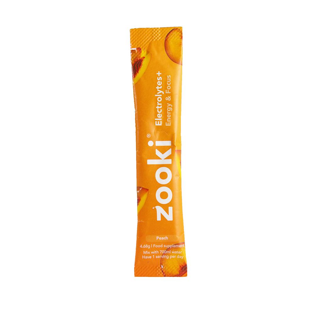 YourZooki_Zooki Electrolytes+ Energy & Focus Peach Flavour 1 Sachet-Pack of 20