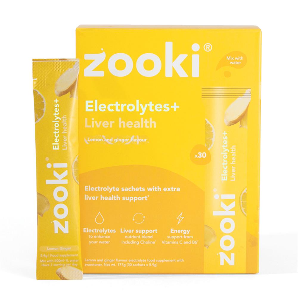 YourZooki_Zooki Electrolytes+ Liver Health Lemon Ginger 30 Sachet