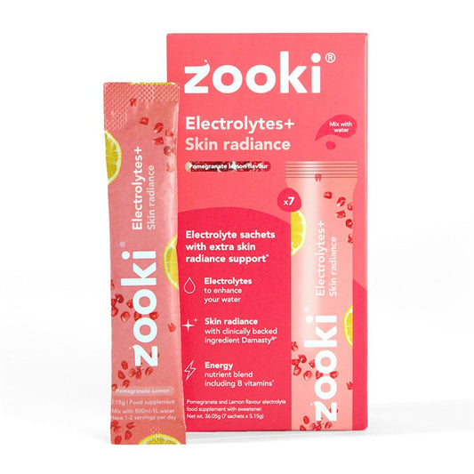 YourZooki_Zooki Electrolytes+ Skin Radiance Pomegranate 7 Sachets