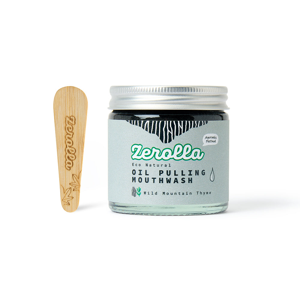 Zerolla_Eco Natural Oil Pulling Ayurvedic Mouthwash 60ml - Charcoal Thyme-pack of 2