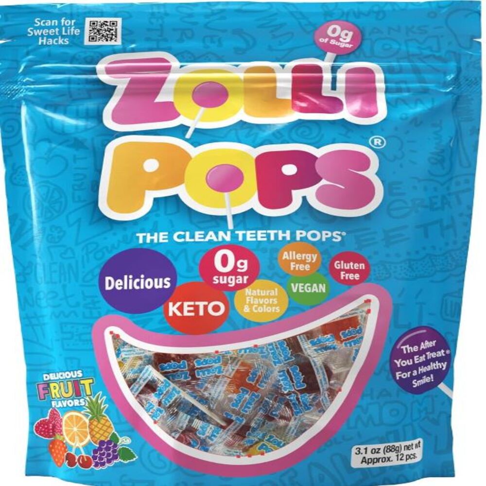 Zolli Pops_Variety Fruit Sugar Free Lollipops 80g