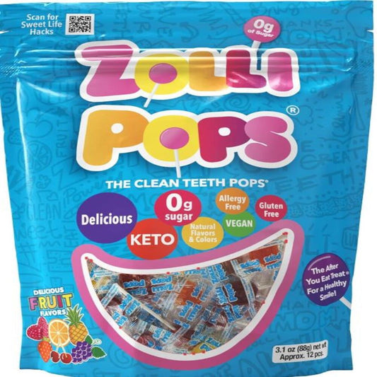 Zolli Pops_Variety Fruit Sugar Free Lollipops 80g