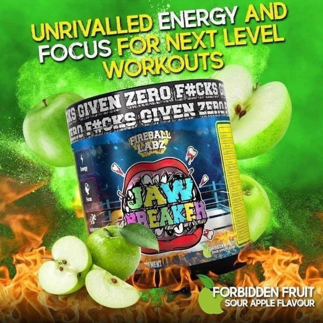 Fireball Labz Jaw Breaker 345g Forbidden Fruit (Sour Apple)