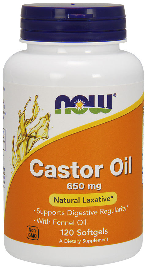 NOW Foods Castor Oil - 650mg - 120 softgels