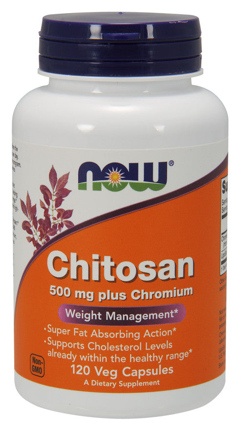 NOW Foods Chitosan - 500mg Plus Chromium - 120 vcaps