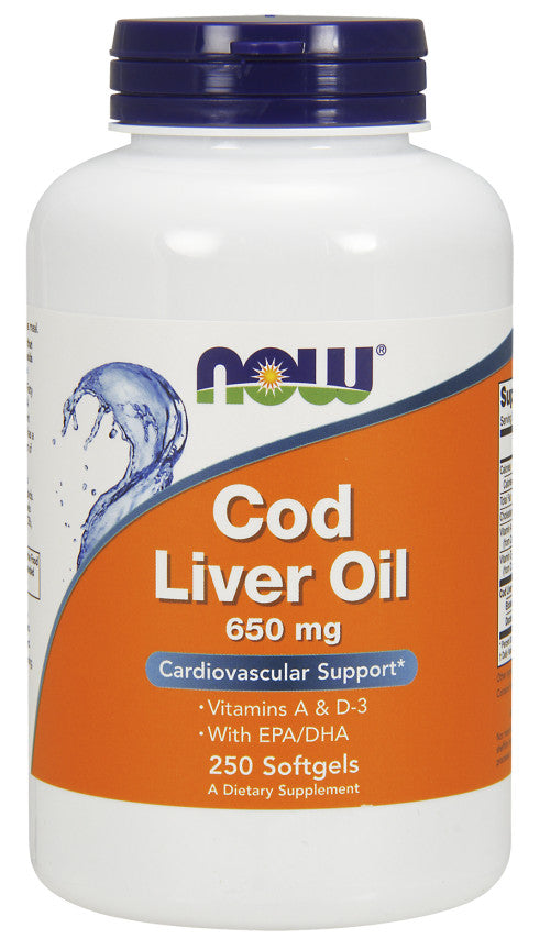 NOW Foods Cod Liver Oil - 1000mg Extra Strength - 180 softgels