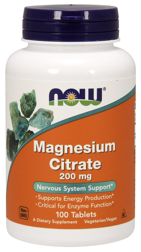 NOW Foods Magnesium Citrate - 200mg - 100 tablets