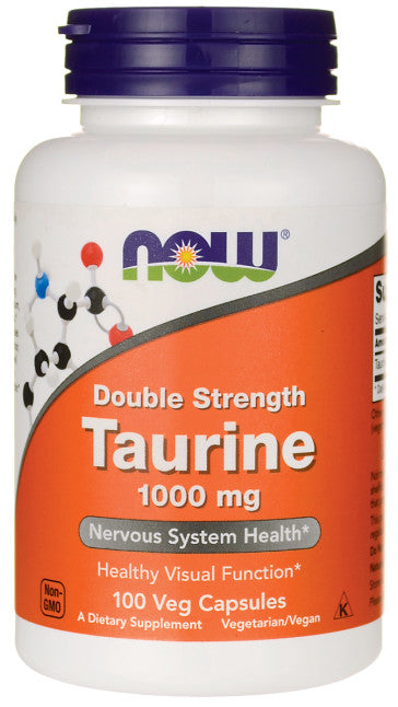 NOW Foods Taurine - 1000mg Double Strength - 100 vcaps