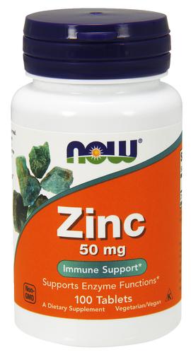 NOW Foods Zinc - 50mg - 100 tabs