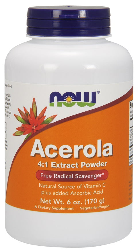 NOW Foods Acerola 4:1 Extract Powder - 170g