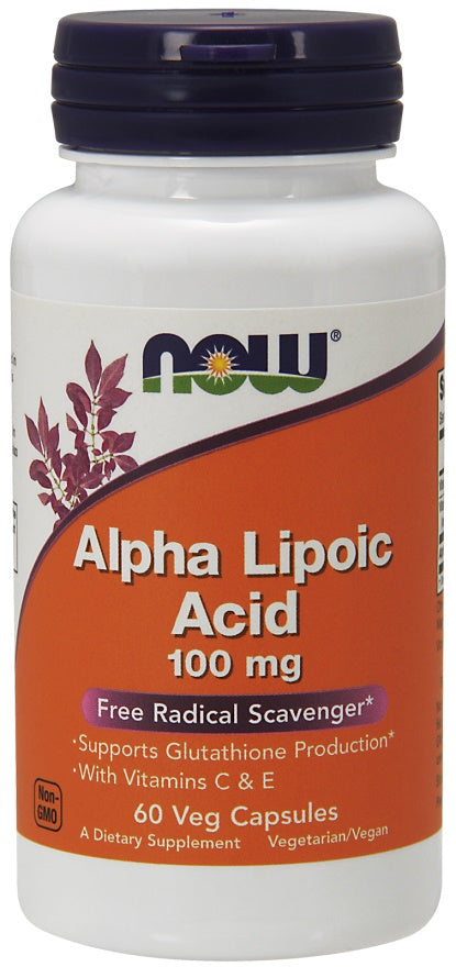 NOW Foods Alpha Lipoic Acid with Vitamins C & E  - 100mg - 60 vcaps