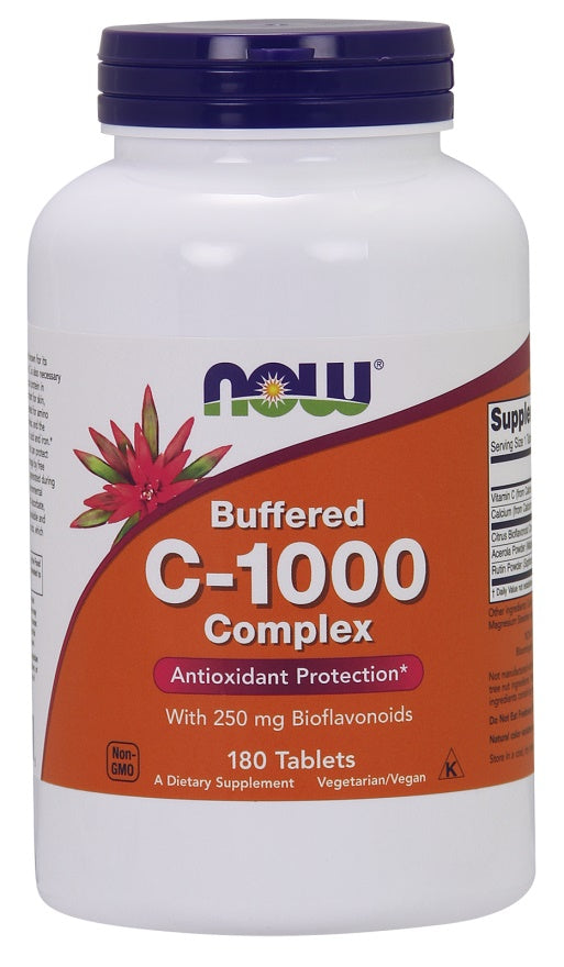 NOW Foods Vitamin C-1000 Complex Buffered with 250mg  - 180 tabs