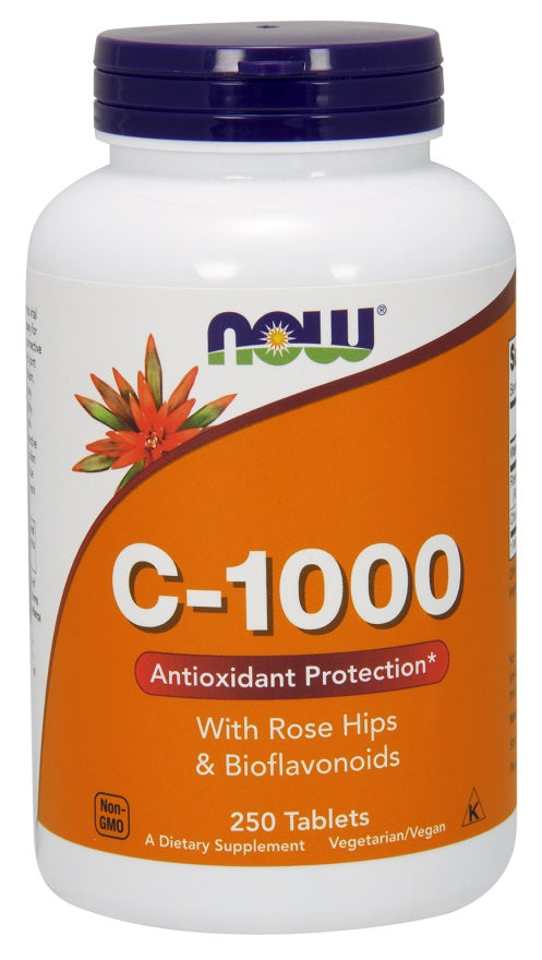 NOW Foods Vitamin C-1000 with Rose Hips & Bioflavonoids - 100 tablets