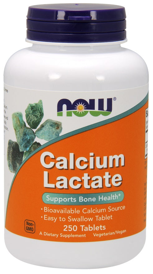 NOW Foods Calcium Lactate - 250 tablets