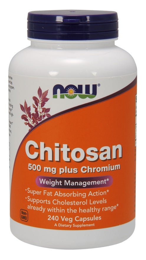 NOW Foods Chitosan - 500mg Plus Chromium - 120 vcaps